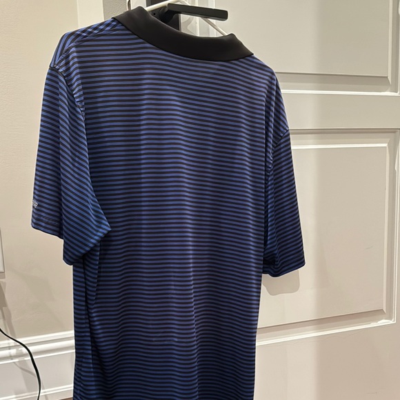 Men's Blue Striped Polo Shirt - Picture 2 of 2